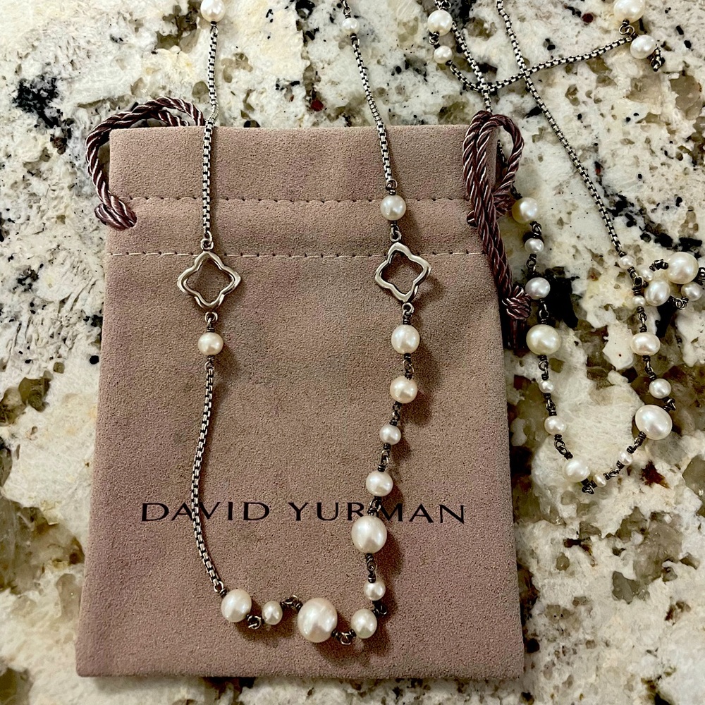 David Yurman Bijoux Chain Necklace with Pearls